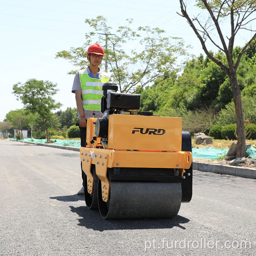 Rolo de asfalto manual duplo tambor andar atrás do rolo vibratório FYLJ-S600C